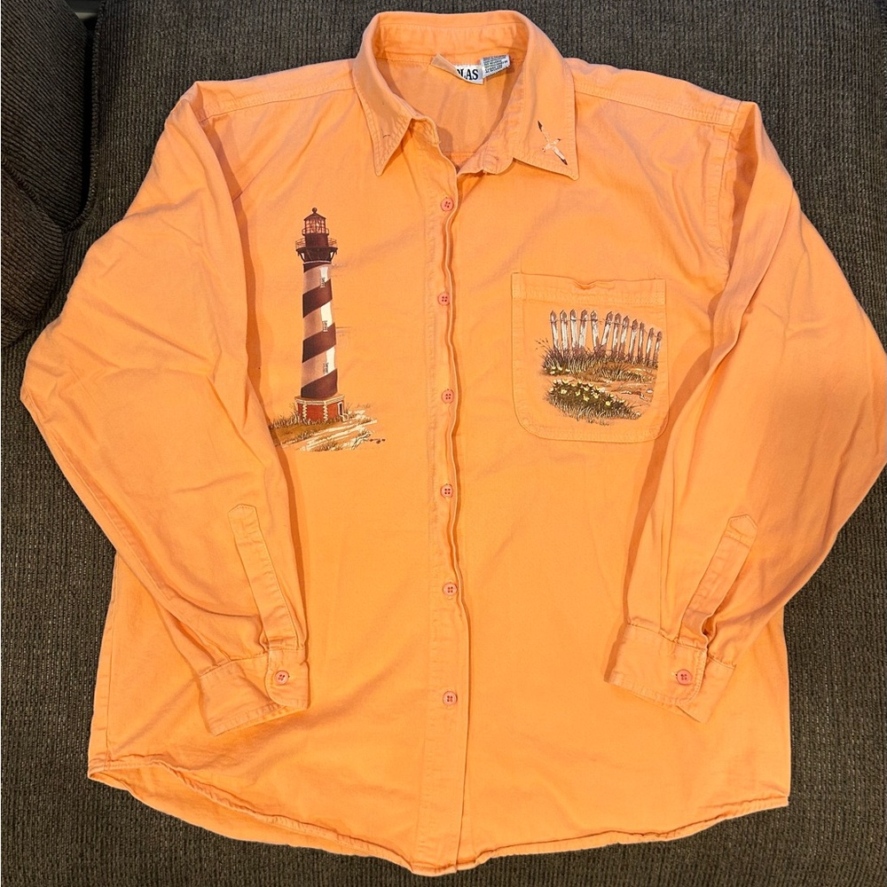 Vintage Coastal Button Down